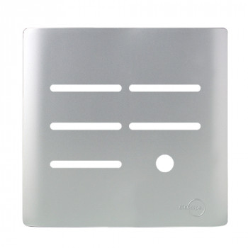 Placa p/ 5 Interruptores + Furo 4x4 - Novara Prata Placa p/ 5 Interruptores + Furo 4x4 - Novara Prata